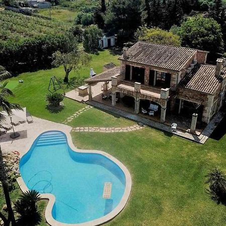 Ciclismo y golf junto a la playa Finca Son Sant Martí Gran Villa Muro Exterior foto
